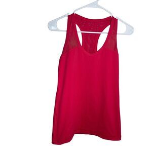Lululemon Tank Top Women's 8 V-Neck Mesh Racerback Athletic Solid Active